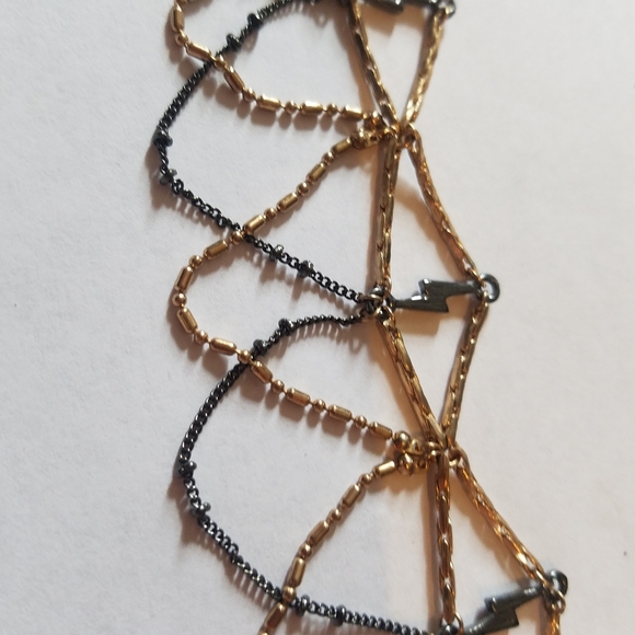 free people  mixed metals choker w lightning bolts - Picture 2 of 3